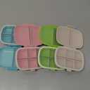 4PCS Travel Pill Organizer, 8 Compartments Portable Pill Case, Small Pill Box for Pocket Purse Portable Medicine Vitamin Container (Green+Blue+Pink+Beige)
