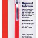 Certified A/C Pro Car Air Conditioner Test Thermometer, Helps Diagnose AC Performace and Checks Outlet Duct Temperature and Ambient Temperature, Includes Holder and Clip, InterDynamics