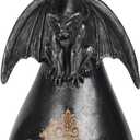 Braxio Gothic Home Decor Potion Bottles - Resin Black Gargoyles Halloween Potion Bottles Room Decor Aesthetic Gift for Women Halloween Prop Accessory Display Bottles 4.25 * 4.25 * 9.5 Inch