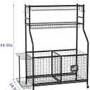 Mythinglogic Sports Equipment Garage Organizer,Garage Ball Storage for Sports Gear and Toys, Rolling Ball Cart with Wheels for Indoor/Outdoor Use (Black)