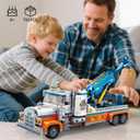 Tow Truck Building Kit 781 PCS, Crane Semi and Trailer Car Transporter, Construction Vehicles Building Blocks Set, Rescue Cars Compatible with Lego Truck, Gift for Boys Age 6-12 8-14 & Girls