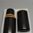 Yangbaga Black Ceramic Canister Set for Kitchen-Set of 3 Kitchen Canisters for Countertop with Airtight Wood,Large Kitchen Storage for Flour,Suger,Coffee-Modern Countertop Decor