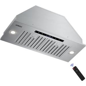 Range Hood Insert 30 inch,Built-in Kitchen Hood with 900 CFM, Ducted/Ductless Convertible Kitchen Vent Hood,Stainless Steel Stove Hood with 4 Speed Gesture Sensing&Touch Control Panel