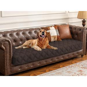 Ameritex Waterproof Dog Bed Cover Pet Blanket with Anti-Slip Back for Furniture Bed Couch Sofa (30x80 Inch (Pack of 1), Chocolate)