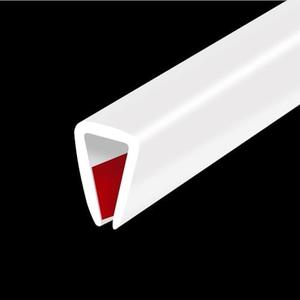 Rubber Edge Trim, Flexible Baby Proof Edge Trim for Sharp Edge, 1/8" U Channel Edge Protector, Self-Adhesive Edge Guards for Glass, Plywood and Sheet Metal Parts, 20Ft, White Color, Silicone Rubber