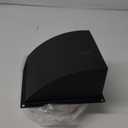 6 Inch Exhaust Vent Cover, HG Power Metal Dryer Vent Cover Outside with Removable Screen & Cushioned Non Return Flap, Air Wall Vent for House, AC, Opening Diameter: 5.7" Black