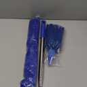 Cobweb Duster with Extension Pole, Washable Cleaning Duster Kit with 2 Duster Heads, Cobweb Duster, Corner Brush, 15-100 Inch Long Aluminum Telescoping Pole for Ceiling Fan (Blue)