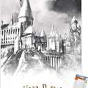 Trends International The Wizarding World: Harry Potter - Illustrated Hogwarts Wall Poster, 22.375" x 34", Poster & Mount Bundle