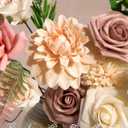 BSMYBO Artificial Flowers Combo Dusty Pink Flowers Bouquets Fake Roses Faux Floral Arrangements for Wedding Bridal Bouquets, Baby Shower, Floral Arrangement, Table Centerpieces, Home Decorations