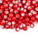 Liliful 300 Piece Raffle Bingo Ball Set Numbered 1-300 with Easy Read Window, Mini Plastic Balls for Night, and Large Group Activities, Red(300pcs,1-300)
