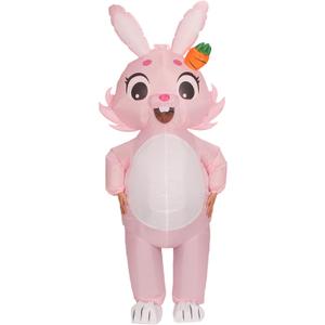 Carrot and Rabbit Inflatable Costume Adult, Full Body Blow Up Costume for Halloween Easter Carnival Christmas Drag Party