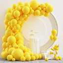 NISOCY Yellow Latex Balloon Arch Kit, 102PCS 18In 12In 10In 5In Yellow Balloons Arch Garland for Birthday, Baby Shower, Wedding, Sunflower, Honeybee Lemon,Yellow Theme Decoration with 33ft Ribbon