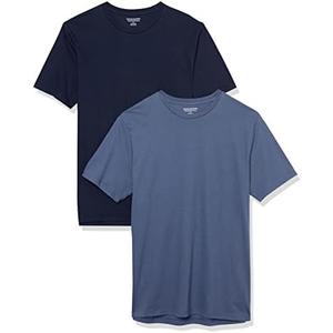 Amazon Essentials Men's Short Sleeve T-Shirts, Slim-Fit, Crewneck, Pack of 2, XL