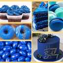 Gel Food Coloring (Blue), 65g X 2 Food-Grade Plant-Based Coloring Set, Natural Tasteless Gel Food Dye for Macarons, Icing, Baking, Cookies, Chocolate, Cake Decorations, Fondant, Easter Egg (EXP 03/22/30)