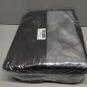 OLANLY Reversible Outdoor Rug 5x8 ft Clearance, Waterproof Outdoor Plastic Straw Rug with Interlacing Pattern, RV Mat for Patio, Camping, Balcony, Deck, Backyard, Black & Grey