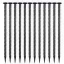 16 Inch Rebar Stakes,Ground Stake 1/2 Inch Diameter，Galvanized Steel Ground Anchors, Heavy Duty Metal Spikes，Asphalt Anchor,Used for Speed Bump Wheel Stop and Camping Tent(Pack of 16, Black)