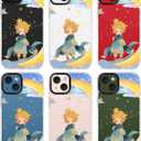 for iPhone 13 Case, Cartoon Pattern with Little Prince-Like, Military-Grade Drop Protection, Cute Soft Slim TPU Protective Cover with Camera Lens Protection for Women & Girls