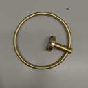 JQK Towel Ring Brass Gold, 304 Stainless Steel Hand Towel Holder for Bathroom, Brushed Gold Wall Mount, TR130-BG