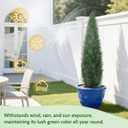 Artificial Cedar Topiary Trees for Outdoors, 4FT UV Resistant Faux Potted Cypress Plants, Set of 2 Realistic Fake Potted Topiary Plants for Home Porch, Garden, and Entryway Decor