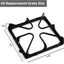 Allstare WB31K10034 Grate Replacement Parts for GE Burner Grate Stove Parts 8.4 x 8.46 General Electric Gas Range Parts Stove Surface Top Grate Cast Iron Rack 4 Pack
