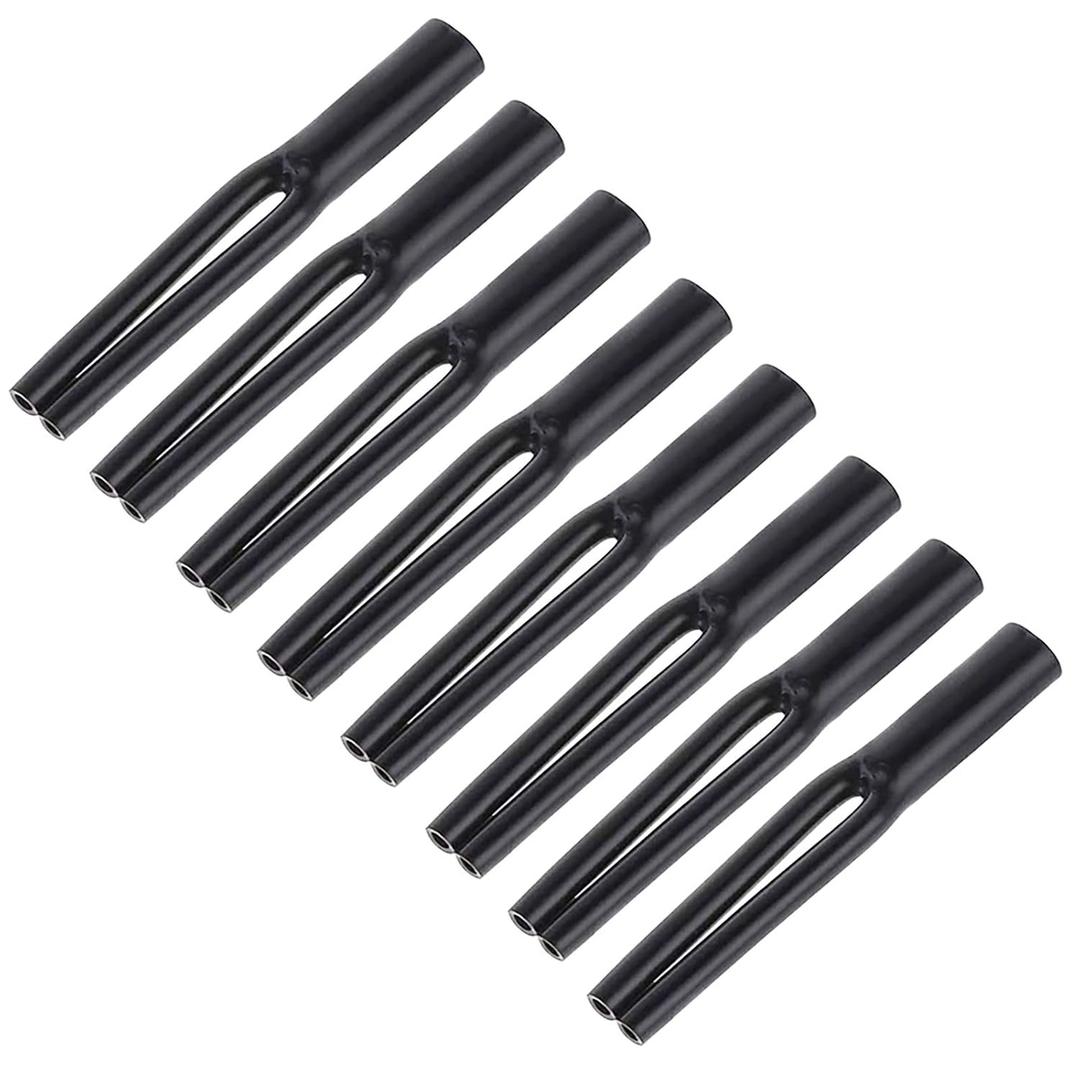 Cable Pants, Cable Jacket Speaker Wire Pants Y Boot 9MM 2-Conductor (9MM-2x 3.5MM 8PACK Black) Dressing Up/Protecting/DIY Your Speaker Cables, DIN to RCA Cables