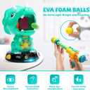 EagleStone Moveable Dinosaur Shooting Toys for Kids, Triceratops Dino Shooting Games with 2 Gun, 48 Balls, LCD Score Record, for Boys and Girls, Party Favor for Indoor and Outdoor, Medium