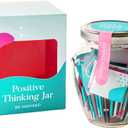 Positive Thinking Jar - Daily Positive Affirmation Gifts for Women and Men, Message in a Bottle Gift for Birthday, Christmas or Farewell Parties