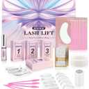 Lash Lift Kit, Eyelash Perm Kit, 5 Sets Lash Perm Kit Eyelash Lift Kit, Eyebrow Lamination Easy for Beginner, Professional Eyelash Curling Lash Extension Set, Home Achieve Semi-Permanent Curling