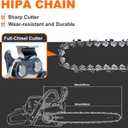 Hipa 20 Inch Chainsaw Chain .325" Pitch .050" Gauge 78 Drive Links Fits Echo CS-490 CS-440, Fits Craftsman S205 CMXGSAMY462S PP4620AVX, 20BPX78CQ, M78 (3PCS)