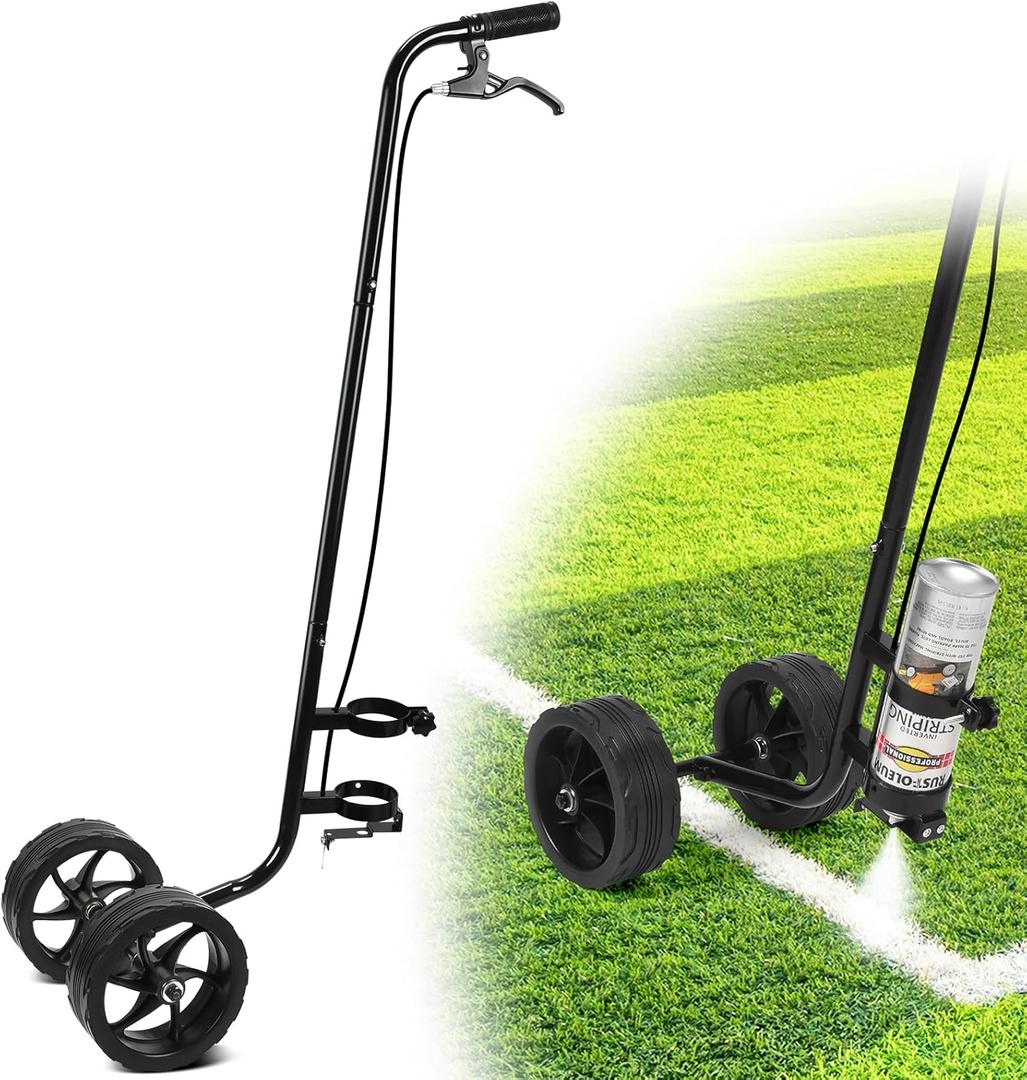 CAROD Striping Line Painting Wand, Striping Paint Sprayer Wand for Paint Stripe Ground, Sports Field, Parking Lot, Compatible with Professional Inverted Striping Paint T-tip Nozzle (Dual wheel, Black)