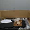 Lufeiya 47 inch Computer Desk with 4 Fabric Drawers, Reversible Writing Work Study Desk for Home Office Bedroom, Modern Simple Student PC Desks, Rustic Brown