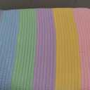 MINTWOOD Design 112L Extra Large Blanket Basket Holder Living Room, 25"x17"x16" Rectangle Rope Woven Storage Basket with Handles for Laundry, Towels, Shoes, Dog Toy Organizer Bin Box, Pastel Rainbow