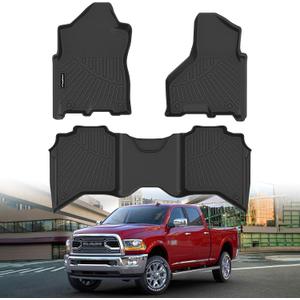 All Weather Floor Mats for 2013-2018 Dodge Ram 1500/2500/3500 Crew-Cab, 2019-2024 for Dodge Ram 1500 Classic Crew Cab, TPE Floor Liners Anti-Slip Full Set Mats for Ram 1500/2500/3500 Accessories All Weather Floor Mats for 2013-2018 Dodge Ram 1500/2500/3500 Crew-Cab, 2019-2024 for Dodge Ram 1500 Classic Crew Cab, TPE Floor Liners Anti-Slip Full Set Mats for Ram 1500/2500/3500 Accessories
