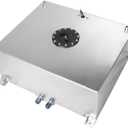 20 Gallon Fuel Cell Aluminum Polished with Cap Level Sender Silver