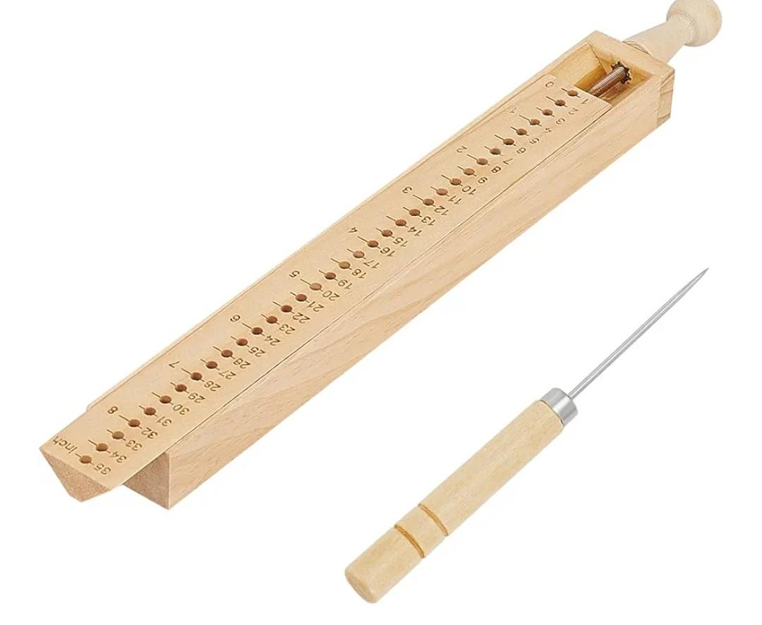 BENECREAT Wood Bookbinding Punching Tool, Hand Account Binding Kit Bookbinding Supplies for DIY Crafts, Notebook, Journals, Planners