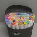 Caliart Alcohol Markers Brush Tip, 51 Colors Dual Tip Artists Coloring Markers Set Brush & Chisel, Permanent Alcohol Based Colored Sketch Pens, Art Supplies Gifts for Adults Drawing Illustration