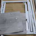 GarveeHome 5 Piece Dining Table Set, Industrial Style Dining Table and Chairs Set for 4, Kitchen Table Set for Dining Room Kitchen Apartment, Grey