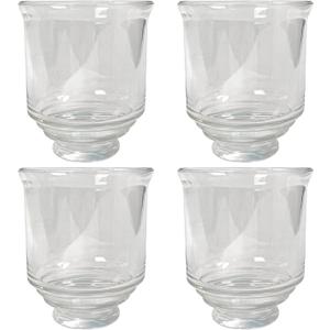 HonoDing Ceiling Lamp Replacement Shade Set of 4, Glass Ceiling Fan Light Covers, Clear Glass Lamp Shade for Ceilings Fan Light Chandelier Wall Sconce, Easy to Install (Transparent)