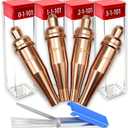 1-101 Acetylene Cutting Torch Tips for Victor Cutting Torch Kit with Torch Tip Cleaner, Cutting Torch Welding Nozzle 1-101 Series 0-1-101 1-1-101 2-1-101 3-1-101 Fits V-Style Heavy Duty Torch Tip