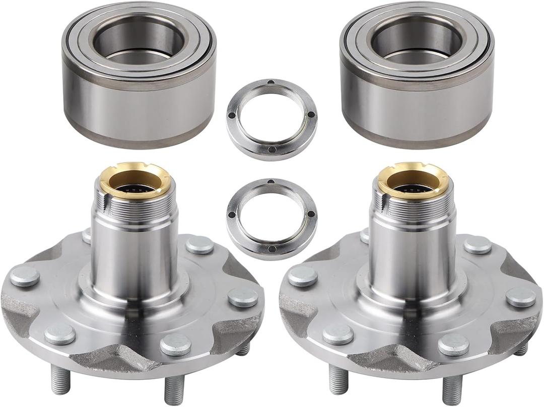 2 x Front Wheel Hub Bearing Assembly Compatible with 1995-2004 Tacoma, 2.4L 2.7L 3.4L (4WD ONLY), Replace 43521-35010 43502-35160