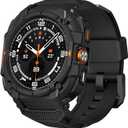 Suoman for Samsung Galaxy Watch 7/8 Ultra 47mm (2024/2025) Case with Band, [No Tempered Glass] Rugged+ All-Round TPE Matte Protective Cover Bumper (Black)