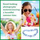 200 Pieces Hawaiian Luau Leis Flowers Necklaces Summer Beach Vacation Pool Luau Party Favors Supplies Tropical Theme Party Decorations For Birthday Wedding Colorful Random Color