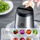 LINKChef Food Processor Small, 6 Cup Food Chopper with Container, 1.5L 250W Electric Meat Grinder for Home Use, Stainless Steel Mini Food Processor for Kitchen, Vegetable, Onion, Garlic, Salad