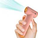 Handheld Portable Turbo Fan, 85000RPM Super High-speed Fan with 4-speed, 4000mAh, USB-C Rechargeable Personal Battery Operated, Mini Small Pocket Design for Travel/Outdoor/Vacation/Concert/Gift, Pink