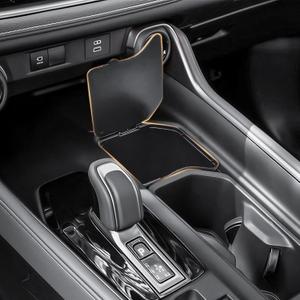 Center Console Coin Box Organizer Compatible with 2024 2025 2026 Toyota Grand Highlander Accessories, Gear Shift Panel Storage Insert Tray for Change Keys and Small Items, ABS Material Black