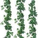 3Pcs Artificial Greenery Ivy Vines Kit, 6FT Odorless Silk Ivy Garland, Green Leaves Fake Hanging Plants, for Boho Decor, Home, Classroom, Wall, Party and Wedding Decoration