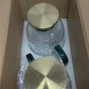 Glass Pitcher with Lid, 2 PACK 84 oz/2.5L Liter Vintage Water Pitcher, Clear Borosilicate Glass Water Carafe for Cold Brew, Coffee, Lemonade, Iced Tea,Beverage, Heat Resistant