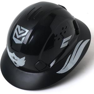 Full Brim Hard Hat Vented Safety Helmet for Construction OSHA Approved Cascos De Construccion Work Hard Hat for Men Women (black)