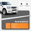 ALMULOO Upper Grill Hood Molding Compatible with 2006-2010 Ford Explorer