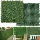 Grass Wall Panels, 20"x 20"(8pcs) 4-Layer Artificial Boxwood Faux Grass for Interior Wall Decor, Garden Greenery Backdrop and Indoor Outdoor Plant Wall (20x20 Pack of 8)